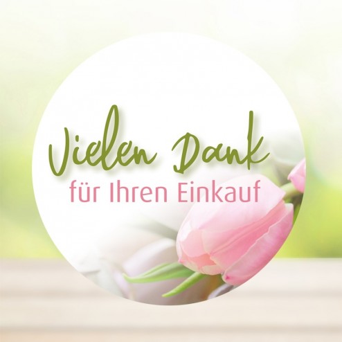 Rollenhaftetiketten/ Sticker/ Aufkleber "Vielen Dank für Ihren Einkauf" (500 Stück = 1 Rolle)