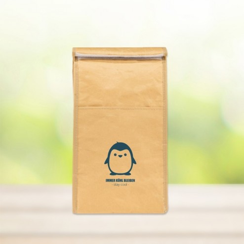 Iso-Lunchbeutel "Pinguin" aus Kraftpapier