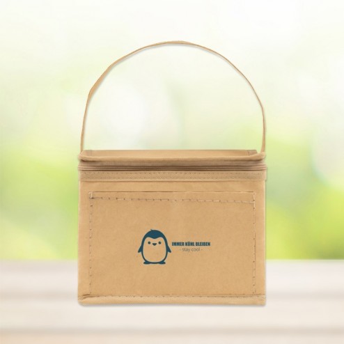 Iso-Kühltasche "Pinguin" aus Kraftpapier