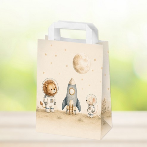 Papiertragetasche "Leo & Lou" - Größe ca. 18x8x22 cm 