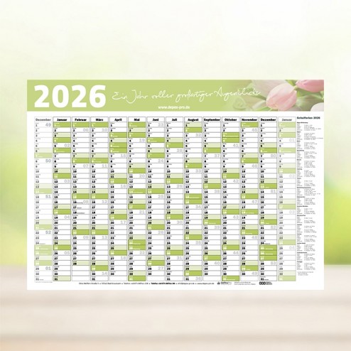 GRATIS DOWNLOAD - Jahresplaner (grün)