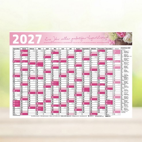 GRATIS DOWNLOAD - Jahresplaner (rosa)