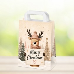 Papiertragetasche "Merry Christmas" - Größe ca. 18x8x22 cm 