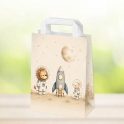 Papiertragetasche "Leo & Lou" - Größe ca. 18x8x22 cm 