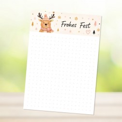 DIN-A6 Blöckchen "Frohes Fest" (25 Blatt je Block)