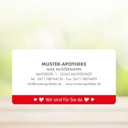 Rollenetiketten/Schmucketiketten/Aufkleber "Wir sind für Sie da" - personalisierbar -  (1.000 Stück)