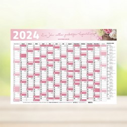 GRATIS DOWNLOAD - Jahresplaner (rosa)