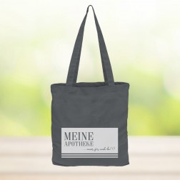 BAUMWOLL-TASCHE "Meine Apotheke immer für mich da!" - Größe ca. 38 x 42 cm 