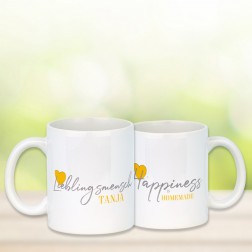 Motivtasse "Lieblingsmensch & Happines is HOMEMADE"